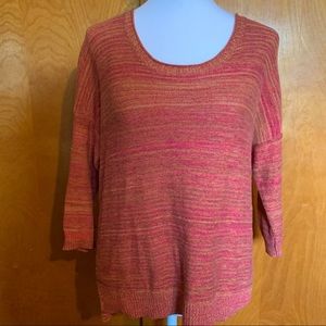 Light Red Orange Yellow Fall Cozy Sweater